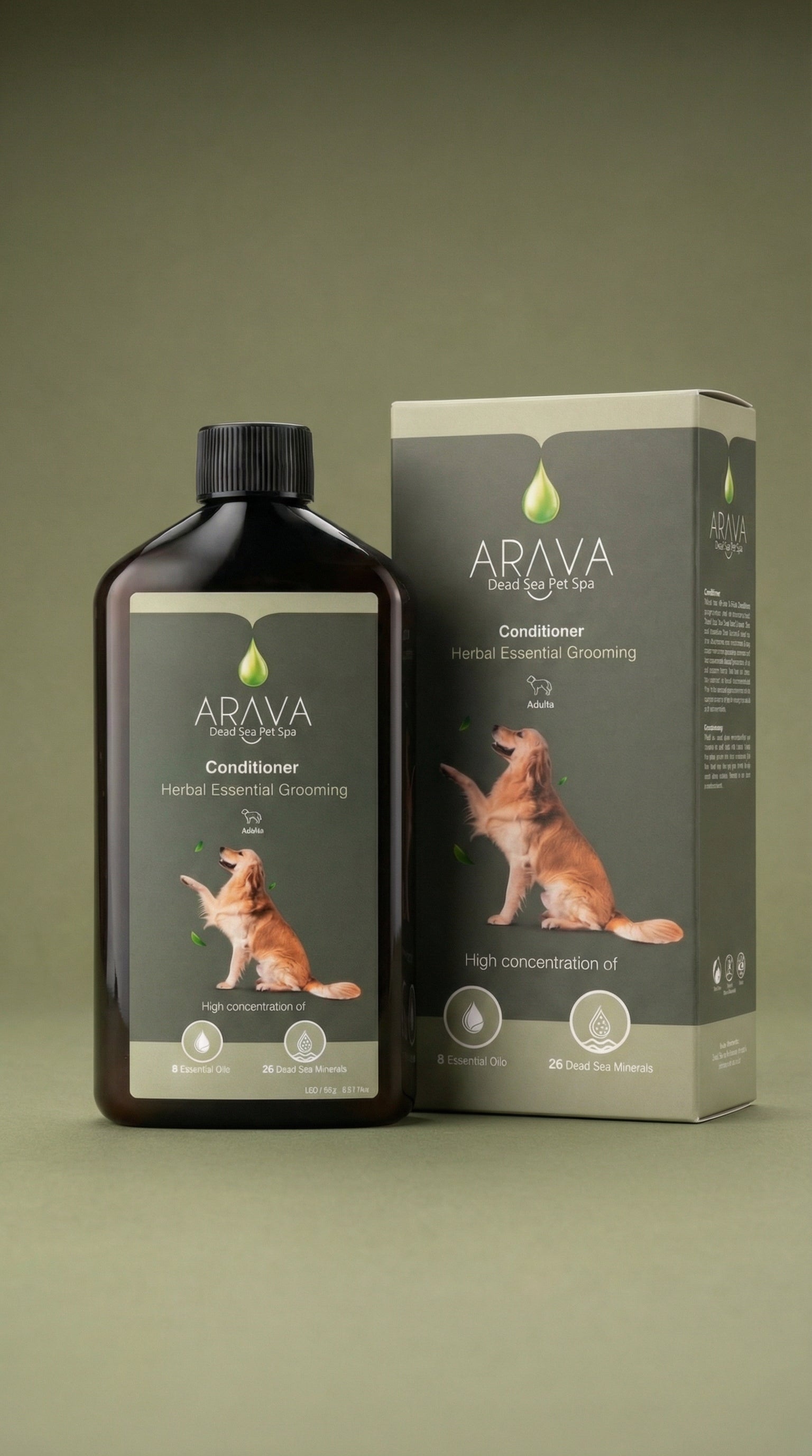 Dog conditioner for grooming and shedding reduction