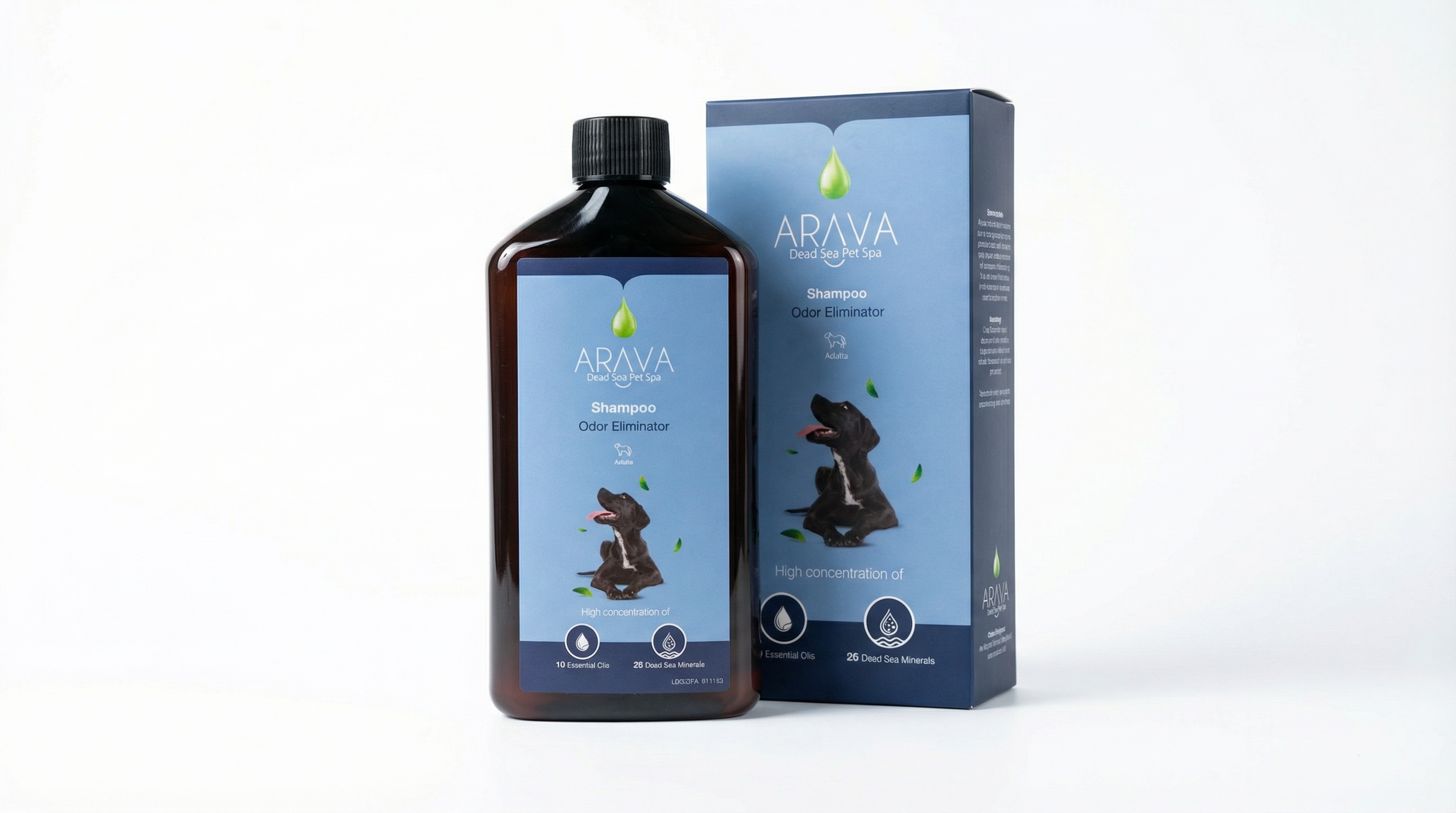 Odor-neutralizing dog shampoo by Aravah