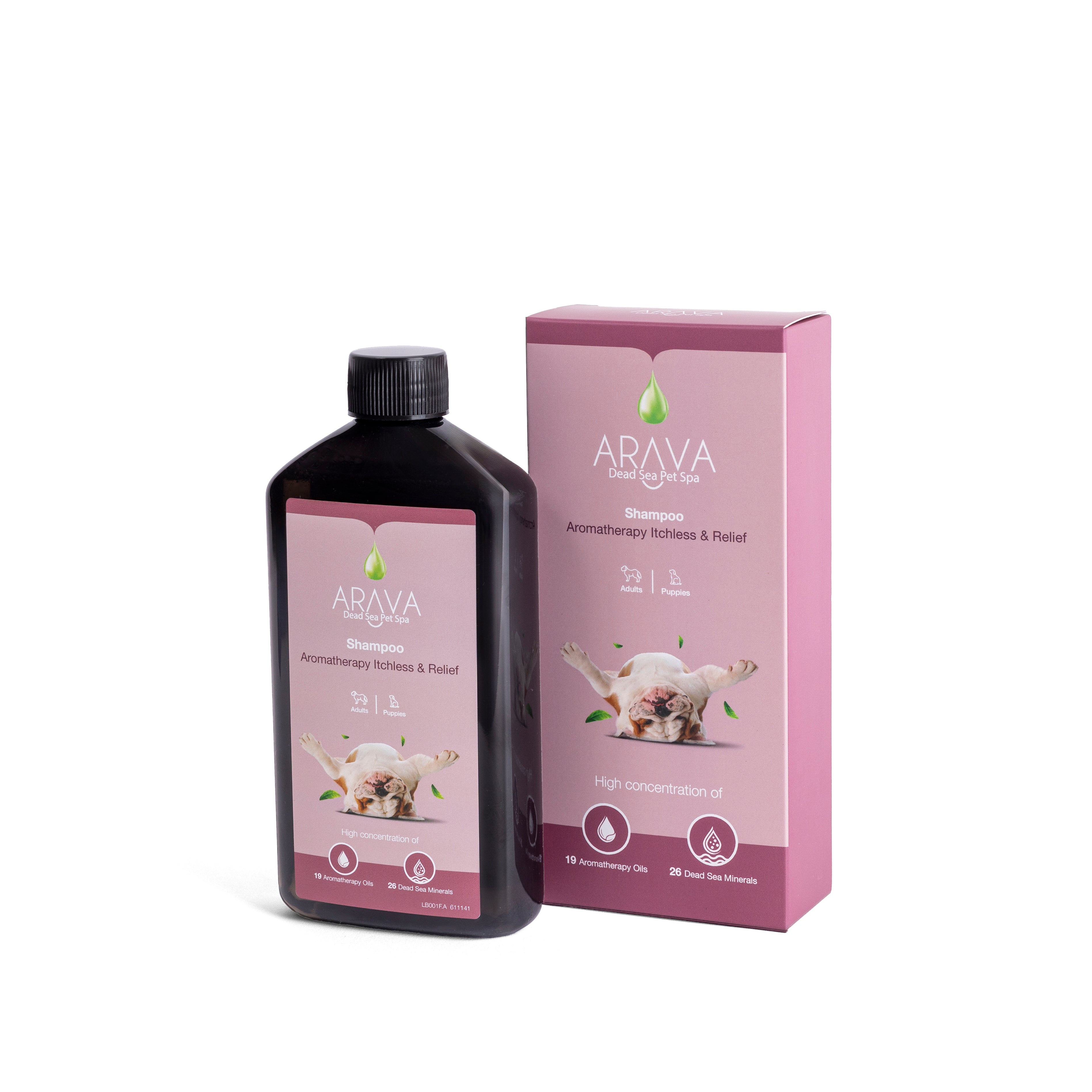 Therapeutic shampoo for dogs with dry or wounded skin by Arava