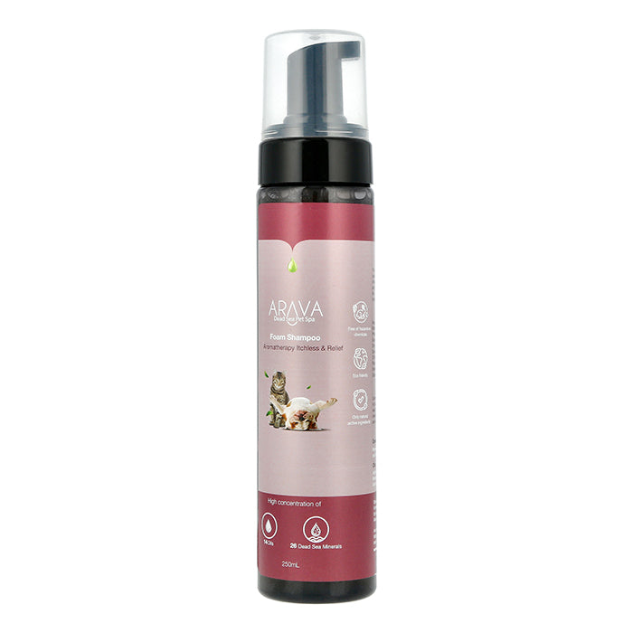 New!! Arava Foam Shampoo for Skin Problems in Dogs and Cats (no rinse)